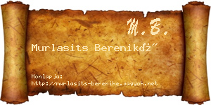 Murlasits Bereniké névjegykártya
